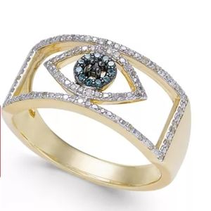 Diamond Evil Eye Ring